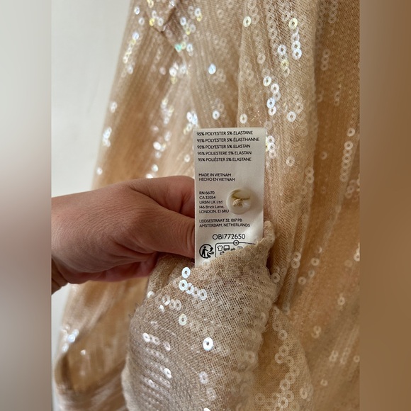 NWOT Anthropologie Pilot Sequin Shine Shirt M - Picture 9 of 11